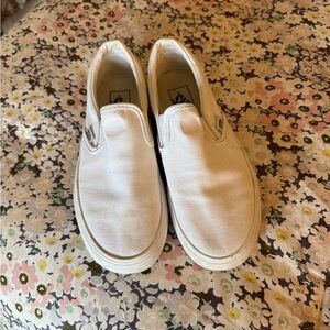 White Slip-On Sneakers